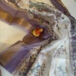 Lavender Embroidered Kurta Pant Set with Dupatta