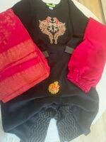 Black Embroidered Kurta Pant Set with Dupatta - Image 2