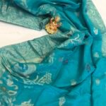 Peach Embroidered umbrella frock party wear